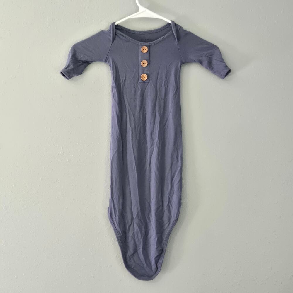 Caden Lane Bamboo Knotted Tie Gown Blue Baby Boy Size 0-3m